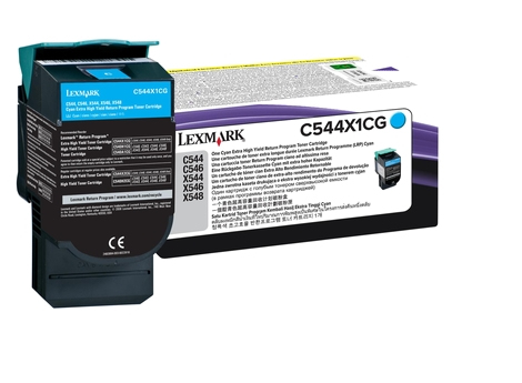 Lexmark C544X1CG Toner cyan extra High-Capacity return program, 4.000 pages ISO/IEC 19798 for Lexmark C 544/546