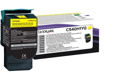 Lexmark C540H1YG Toner yellow return program, 2.000 pages ISO/IEC 19798 for Lexmark C 540/544/546
