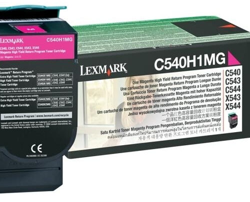 Lexmark C540H1MG Toner magenta return program, 2.000 pages ISO/IEC 19798 for Lexmark C 540/544/546