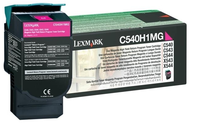 Lexmark C540H1MG Toner magenta return program, 2.000 pages ISO/IEC 19798 for Lexmark C 540/544/546