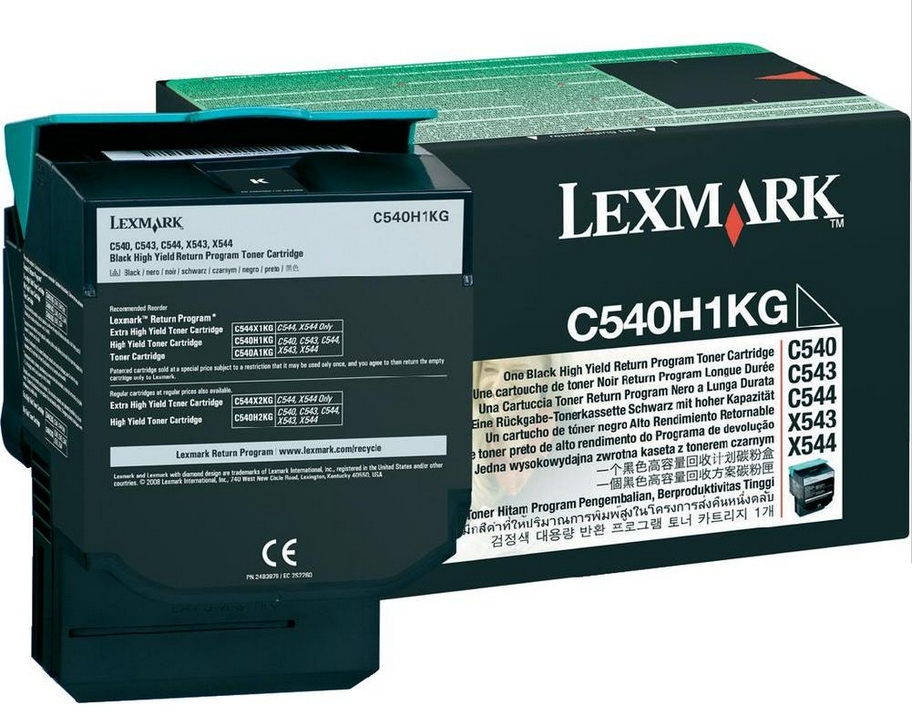 2488366_8280 Lexmark C540H1KG Toner black return program, 2.500 pages ISO/IEC 19798 for Lexmark C 540/544/546
