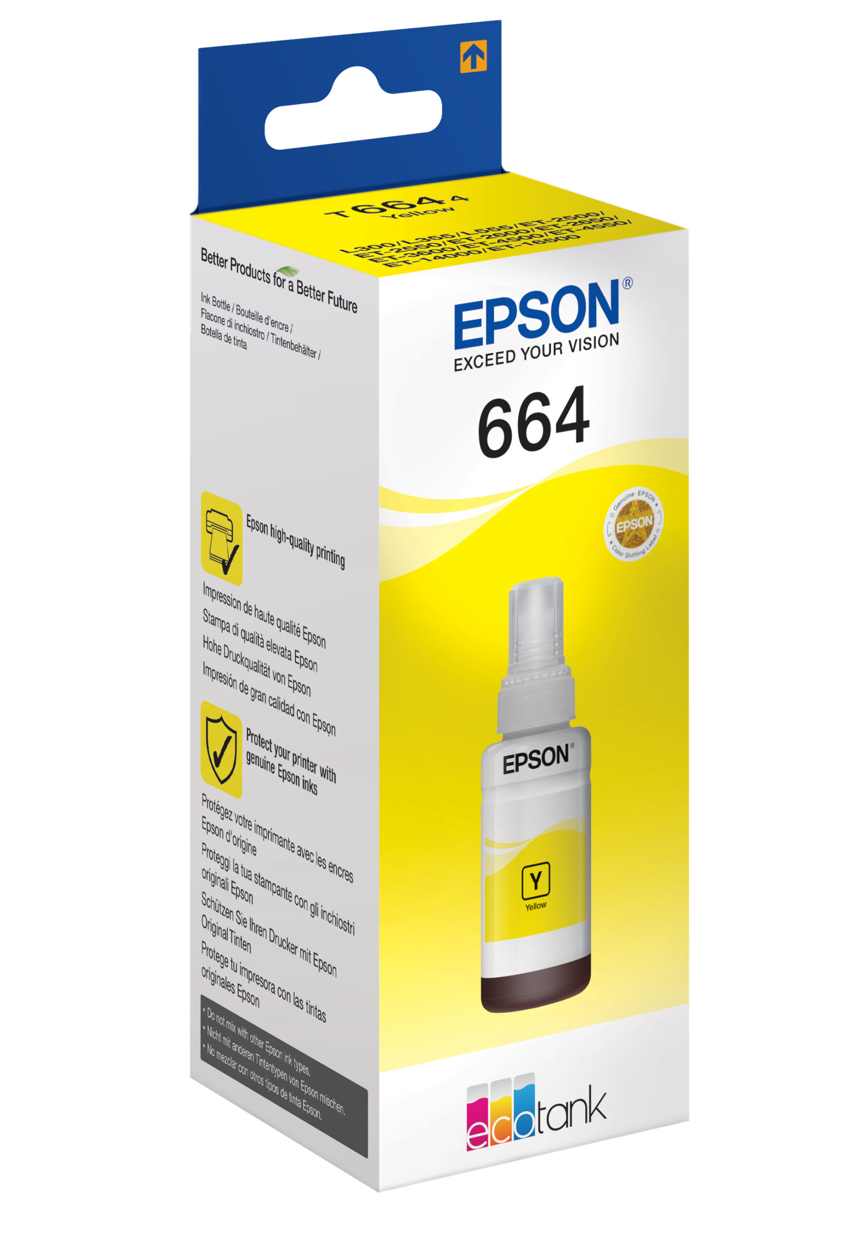 24980674_5452487101 Epson C13T664440/664 Ink bottle yellow, 6.500 pages 70ml for Epson L 300/655