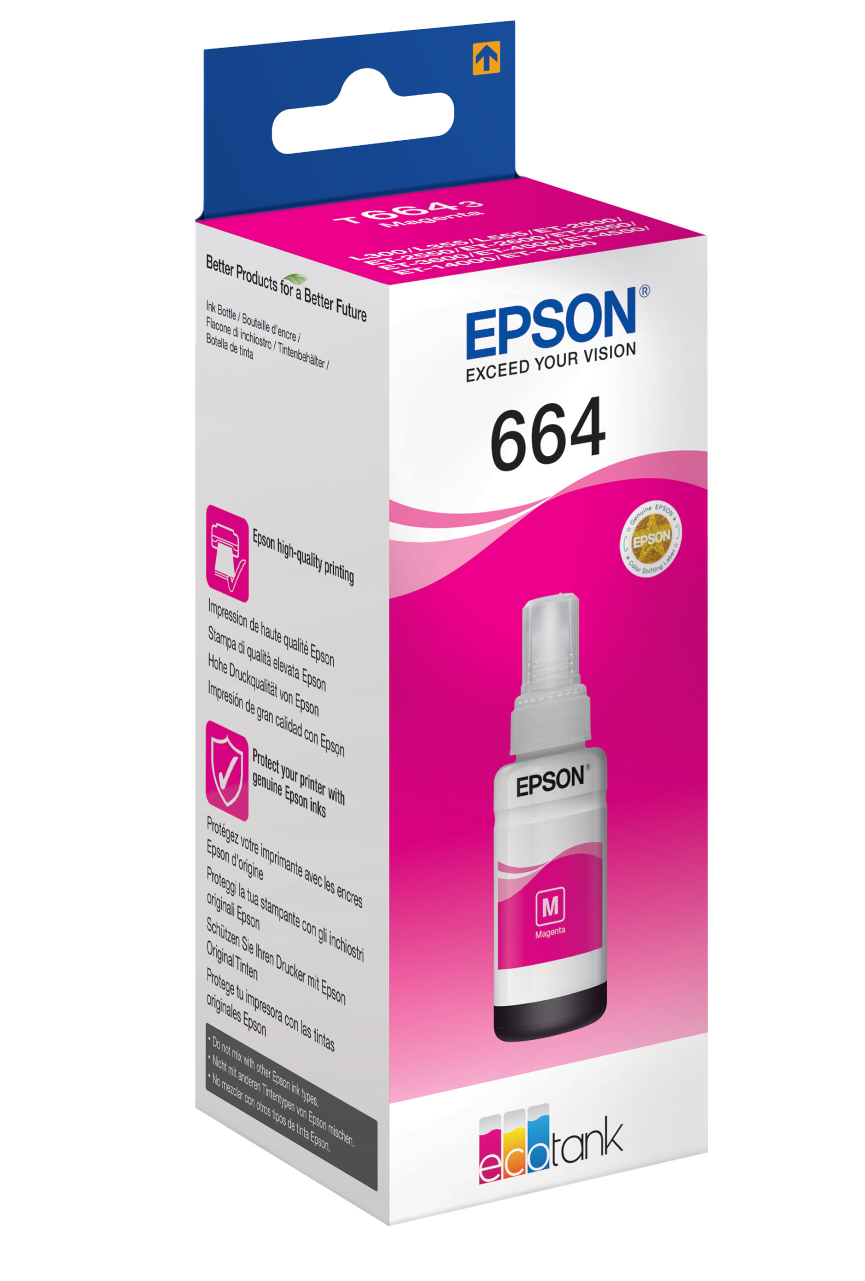 24980678_7361856499 Epson C13T664340/664 Ink bottle magenta, 6.500 pages 70ml for Epson L 300/655