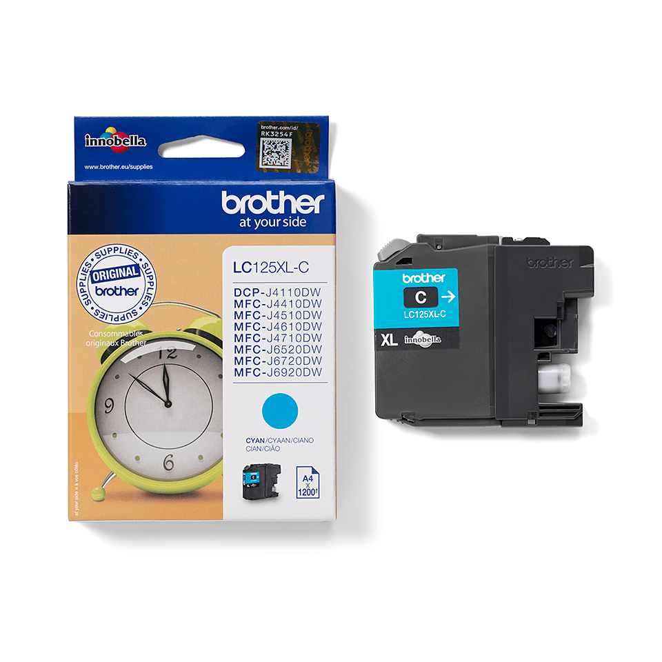 Brother LC-125XLC Ink cartridge cyan, 1.200 pages ISO/IEC 24711 8ml for Brother MFC-J 4510/6920