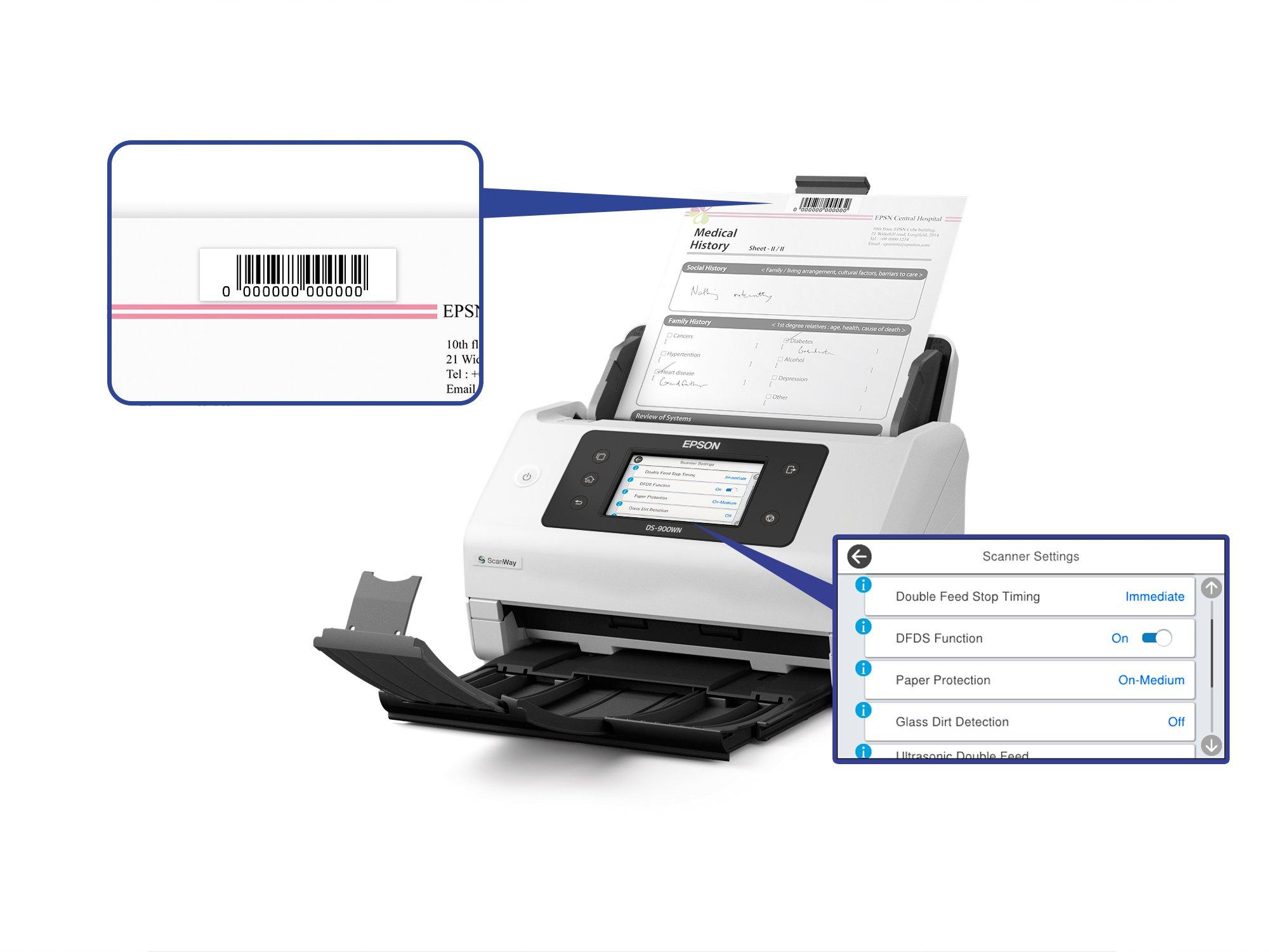 2589806ba9c11888598bd7020dd01fa97ff56126 Epson WorkForce DS-900WN Sheet-fed scanner 600 x 600 DPI A4 White