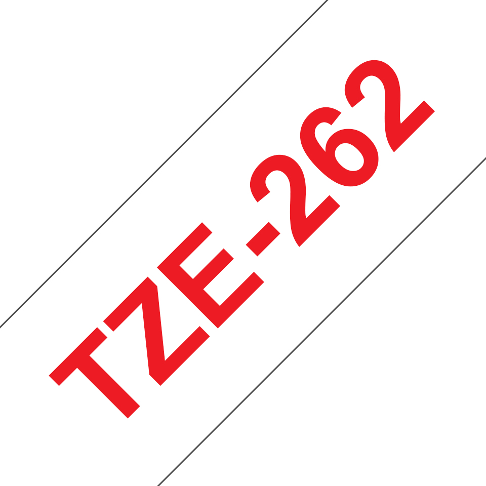 Brother TZE-262 DirectLabel red on white Laminat 36mm x 8m for Brother P-Touch TZ 3.5-36mm/HSE/6-36mm