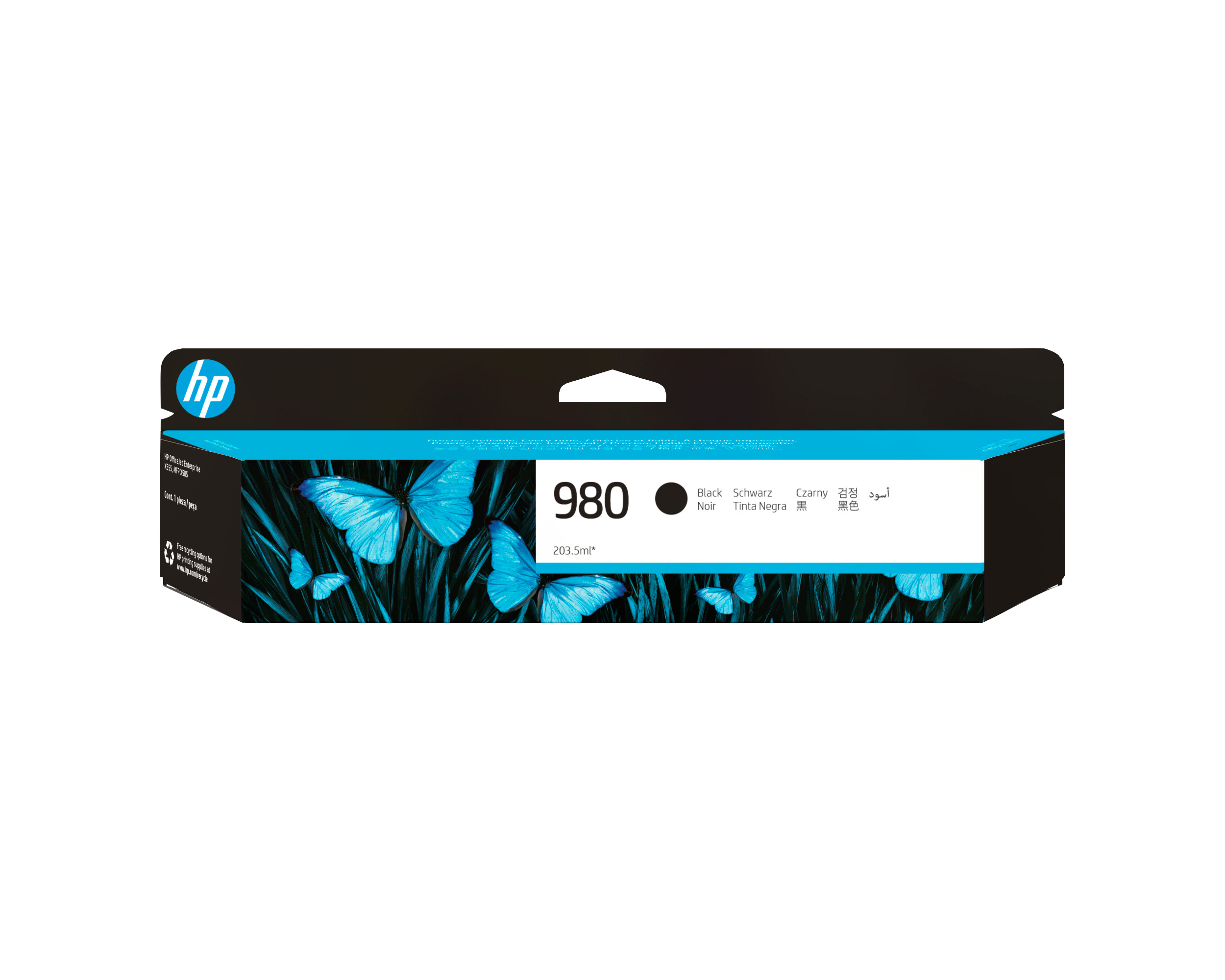 HP D8J10A/980 Ink cartridge black, 10.000 pages ISO/IEC 24711 203.5ml for HP OfficeJet X 555