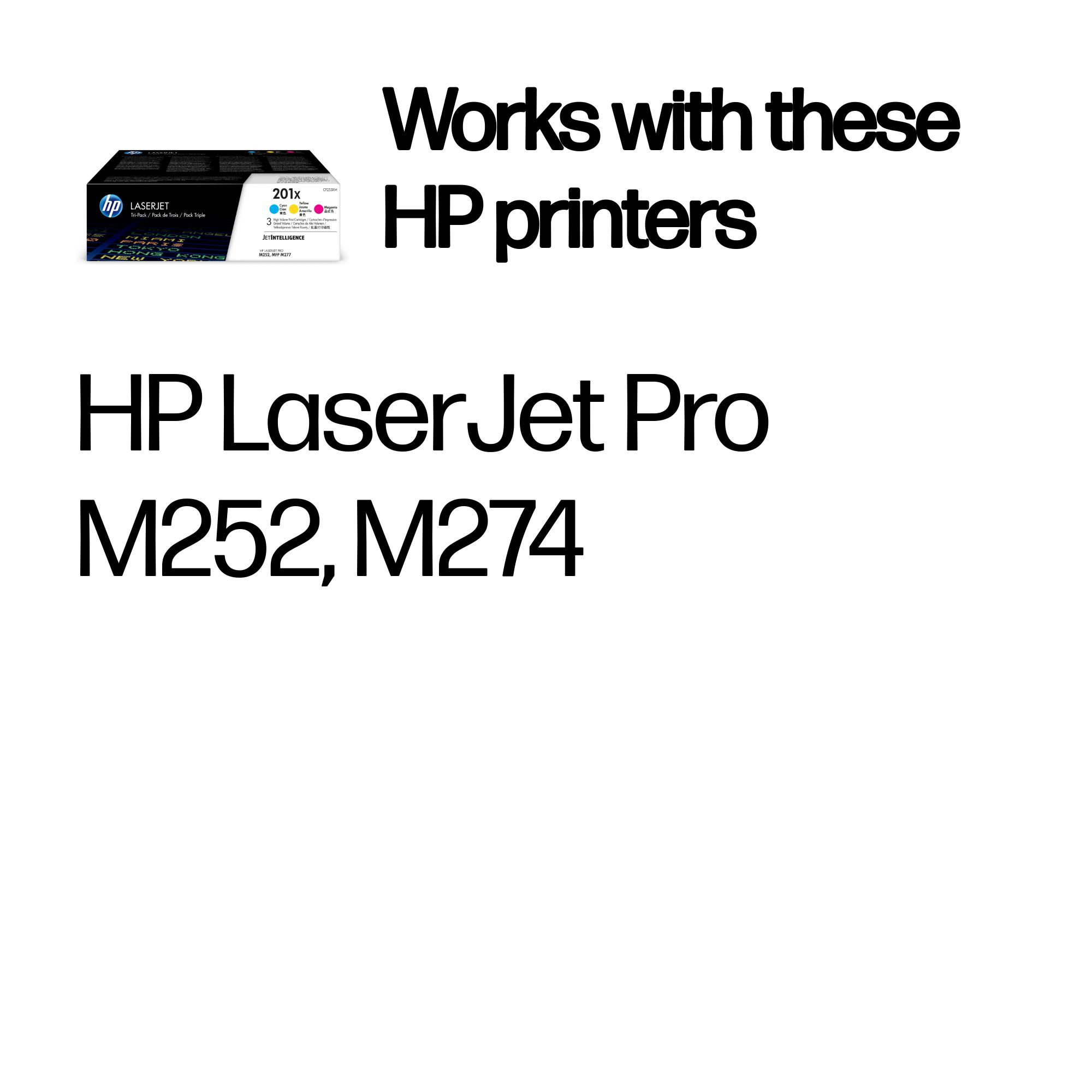 HP CF253XM/201X Toner cartridge MultiPack C,M,Y, 3x2.300 pages ISO/IEC 19752 Pack=3 for HP Pro M 252