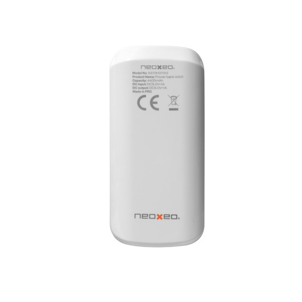 27311762_9238435421 Neoxeo X370H37012 power bank Lithium-Ion (Li-Ion) 4400 mAh White