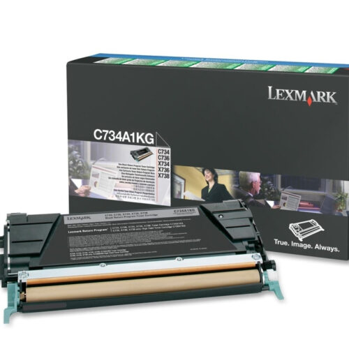Lexmark C734A1KG Toner-kit black return program, 8.000 pages ISO/IEC 19752 for Lexmark C 734/736