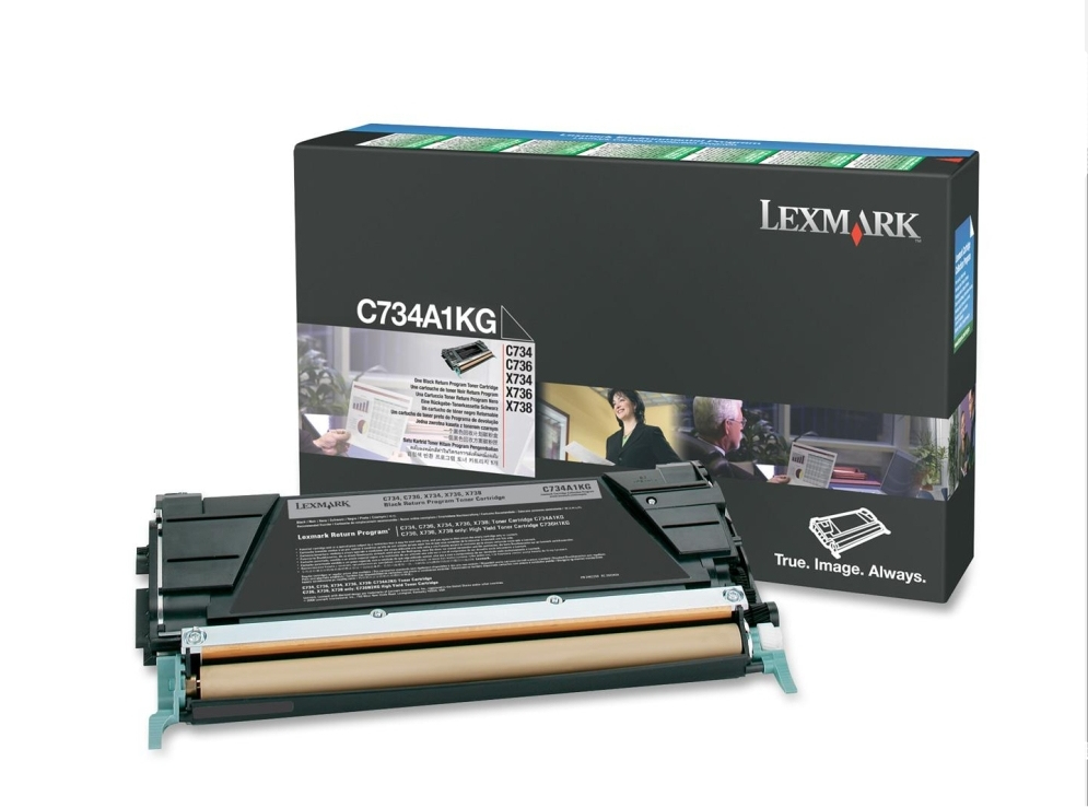 Lexmark C734A1KG Toner-kit black return program, 8.000 pages ISO/IEC 19752 for Lexmark C 734/736