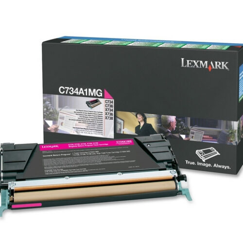 Lexmark C734A1MG Toner-kit magenta return program, 6.000 pages ISO/IEC 19752 for Lexmark C 734/736