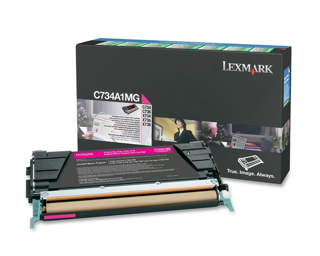 2787370_1193 Lexmark C734A1MG Toner-kit magenta return program, 6.000 pages ISO/IEC 19752 for Lexmark C 734/736