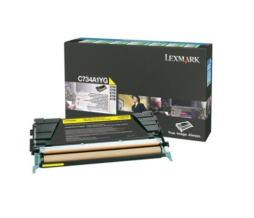 Lexmark C734A1YG Toner-kit yellow return program, 6.000 pages ISO/IEC 19752 for Lexmark C 734/736