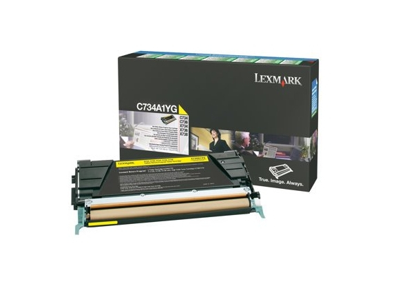 Lexmark C734A1YG Toner-kit yellow return program, 6.000 pages ISO/IEC 19752 for Lexmark C 734/736