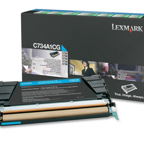 Lexmark C734A1CG Toner-kit cyan return program, 6.000 pages ISO/IEC 19752 for Lexmark C 734/736