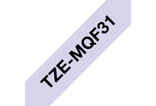 Brother TZE-MQF31 DirectLabel black on Pastell violet Laminat 12mm x 4m for Brother P-Touch TZ 3.5-36mm/6-12mm/6-18mm/6-24mm/6-36mm