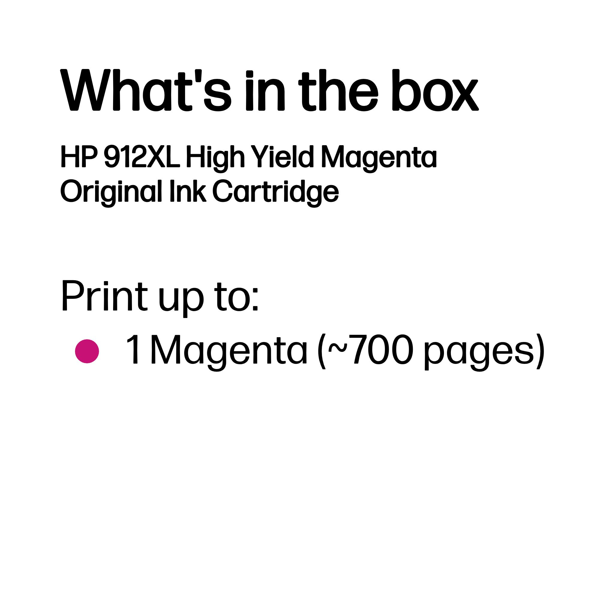 2925c465606d613b89db86db8577872cc95124c4 HP 3YL82AE/912XL Ink cartridge magenta high-capacity, 825 pages 10.4ml for HP OJ Pro 8010/e/8020