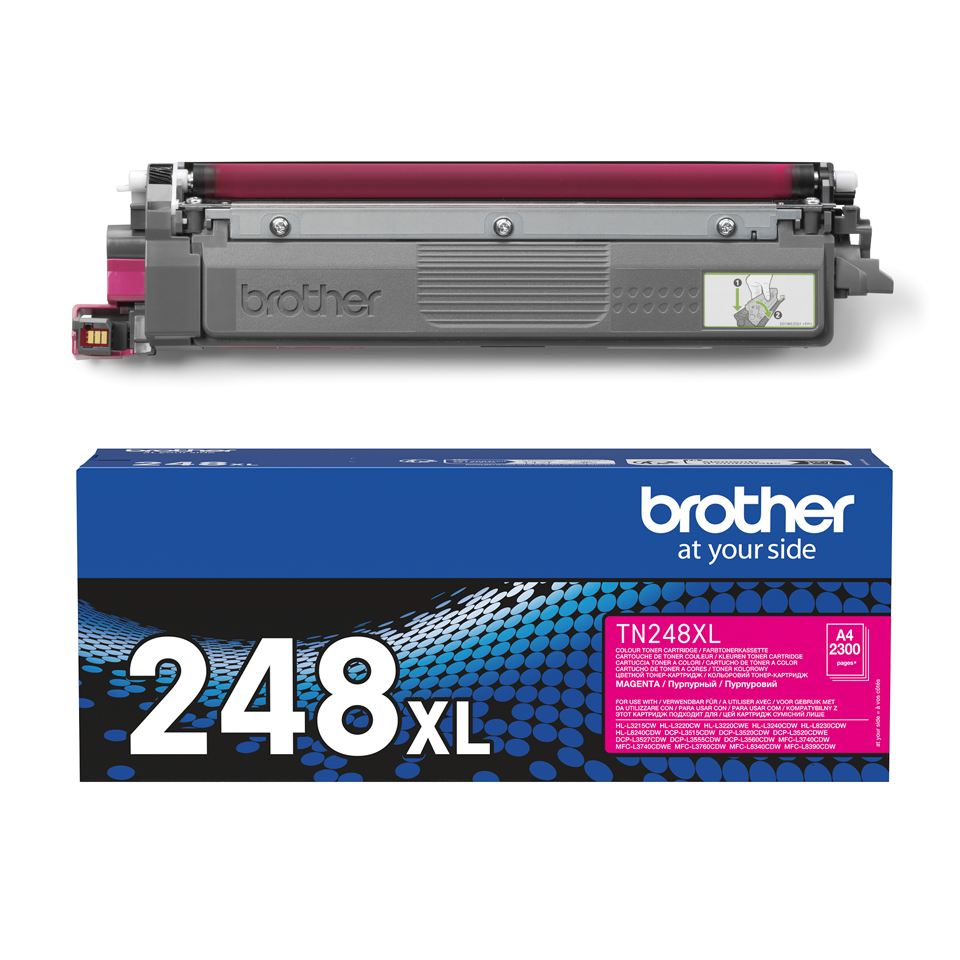 Brother TN-248XLM Toner-kit magenta high-capacity, 2.300 pages ISO/IEC 19752 for Brother DCP-L 3500/HL-L 8200/MFC-L 8300