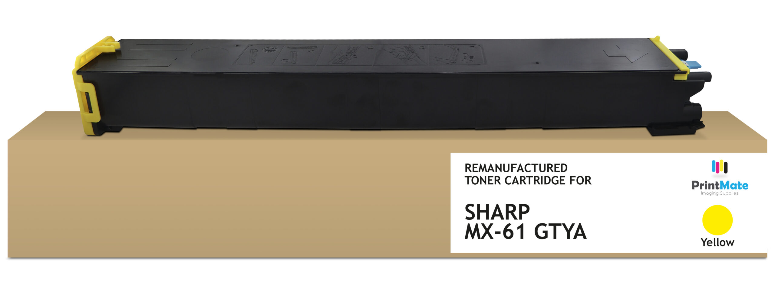 294a52dfe0cafd23a02e136d44732f528aa00c39 PrintMate SHARP MX-61 GTYA, remanufactured toner, Yellow 24000p