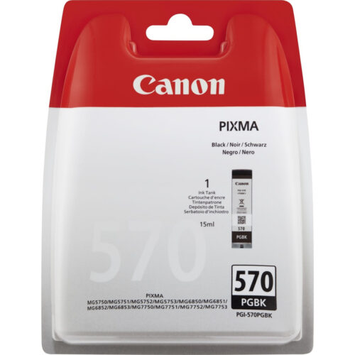 Canon 0372C005/CLI-570PGBK Ink cartridge black pigmented Blister 15ml for Canon Pixma MG 5750/7750