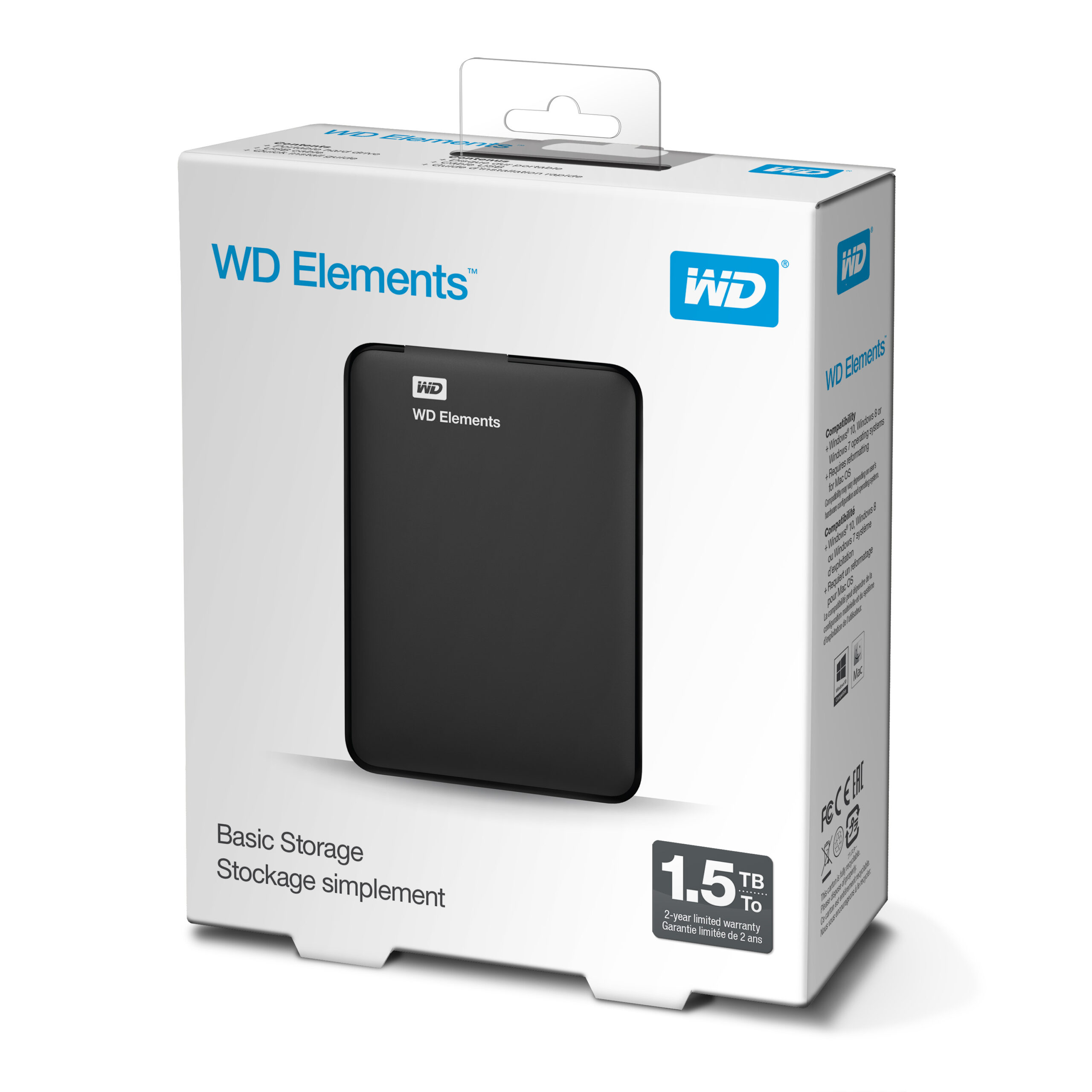 Western Digital WD Elements Portable external hard drive 1.5 TB Black