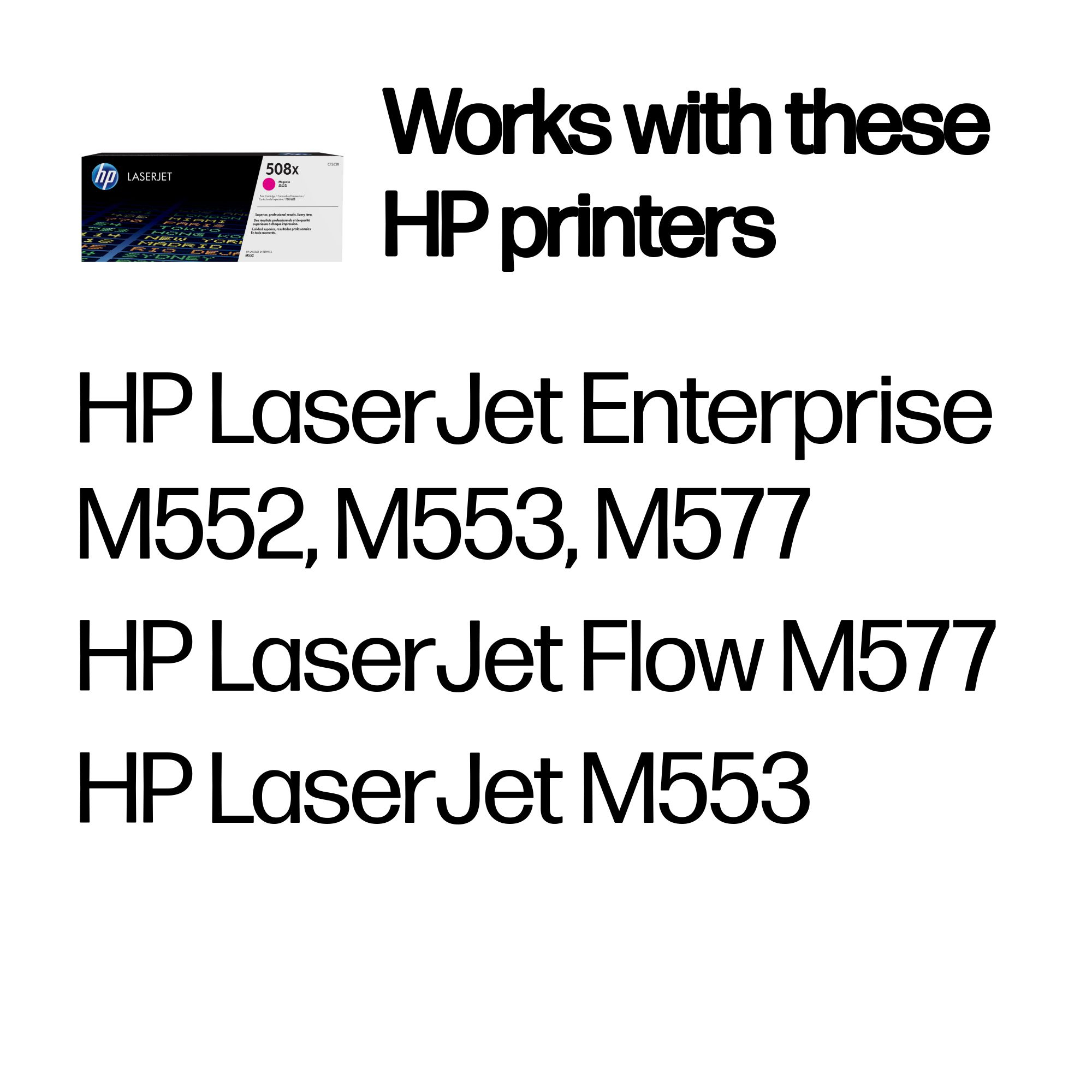 HP CF363X/508X Toner cartridge magenta, 9.500 pages ISO/IEC 19798 for HP CLJ M 552/E 55040