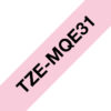 Brother TZE-MQE31 DirectLabel black on Pastell pink Laminat 12mm x 4m for Brother P-Touch TZ 3.5-36mm/6-12mm/6-18mm/6-24mm/6-36mm