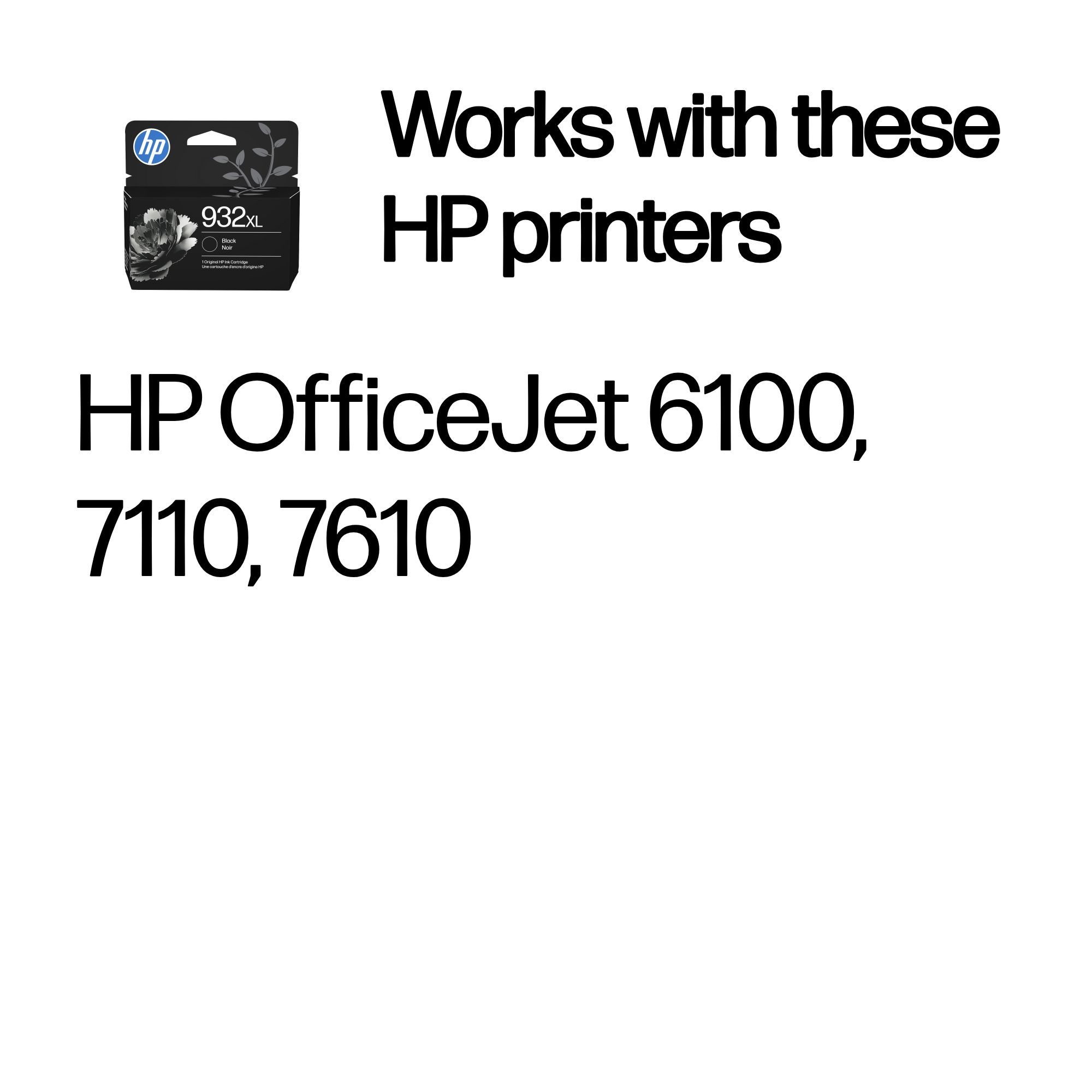 HP CN053AE/932XL Ink cartridge black high-capacity, 1.000 pages ISO/IEC 24711 22.5ml for HP OfficeJet 6100/7510/7610