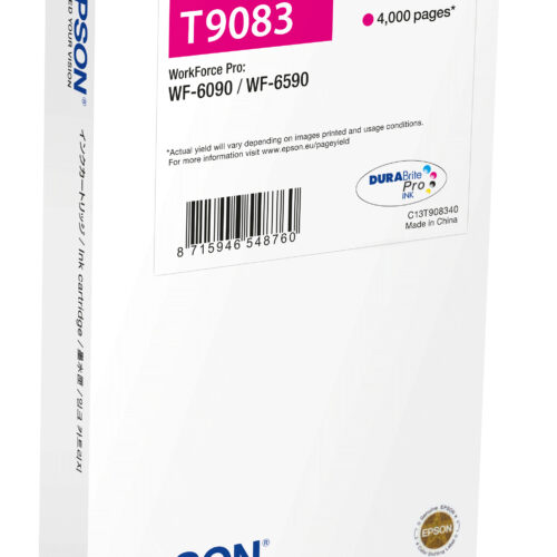 Epson C13T908340/T9083 Ink cartridge magenta XL, 4.000 pages 39ml for Epson WF 6090