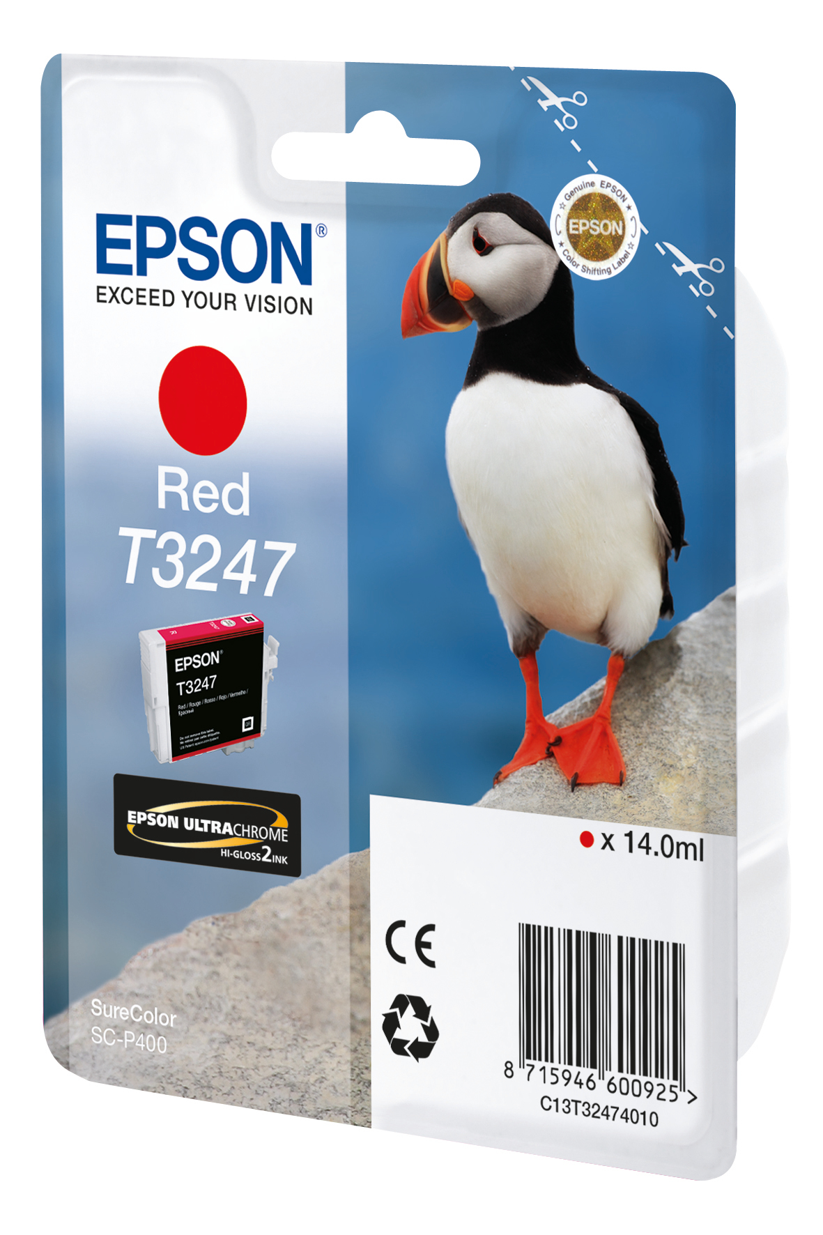 30153128_5712418533 Epson C13T32474010/T3247 Ink cartridge red, 980 pages 14ml for Epson SC-P 400