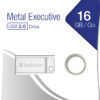 30389242_9565332400 Verbatim Metal Executive - USB Drive 16 GB - Silver