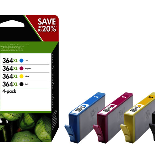 HP N9J74AE/364XL Ink cartridge multi pack Bk,C,M,Y high-capacity 1x 550pg + 3x 750pg Pack=4 for HP PhotoSmart B 110/C 309/D 5460/Plus/Premium