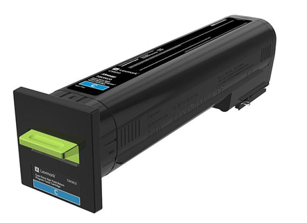 Lexmark 72K2XC0 Toner-kit cyan extra High-Capacity return program, 22.000 pages ISO/IEC 19798 for Lexmark CS 820