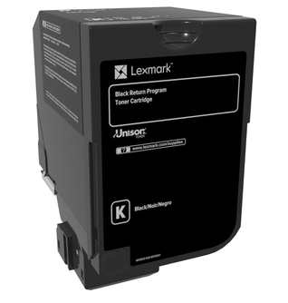 Lexmark 74C20K0 Toner-kit black return program, 3.000 pages ISO/IEC 19798 for Lexmark CS 720/725/CX 725