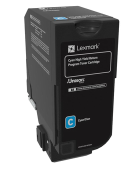 Lexmark 74C2HC0 Toner-kit cyan return program, 12.000 pages ISO/IEC 19798 for Lexmark CS 725