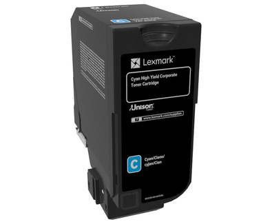 Lexmark 74C2HCE Toner-kit cyan return program corporate, 12.000 pages for Lexmark CS 725