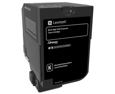 Lexmark 74C2HKE Toner-kit black return program Project, 20.000 pages ISO/IEC 19798 for Lexmark CS 720/725