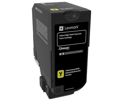 Lexmark 74C2HYE Toner-kit yellow return program corporate, 12.000 pages ISO/IEC 19798 for Lexmark CS 725