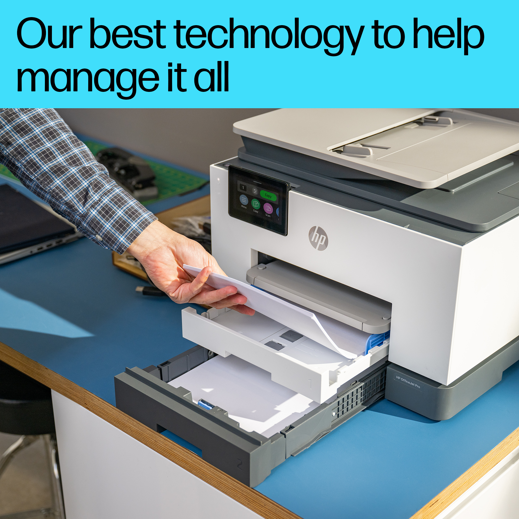 30a6deef460c4b7cf5aa896b757efa67494e1c9c HP OfficeJet Pro 9130b Wireless All-in-One Color Printer, Two-sided printing; Copier, Scanner