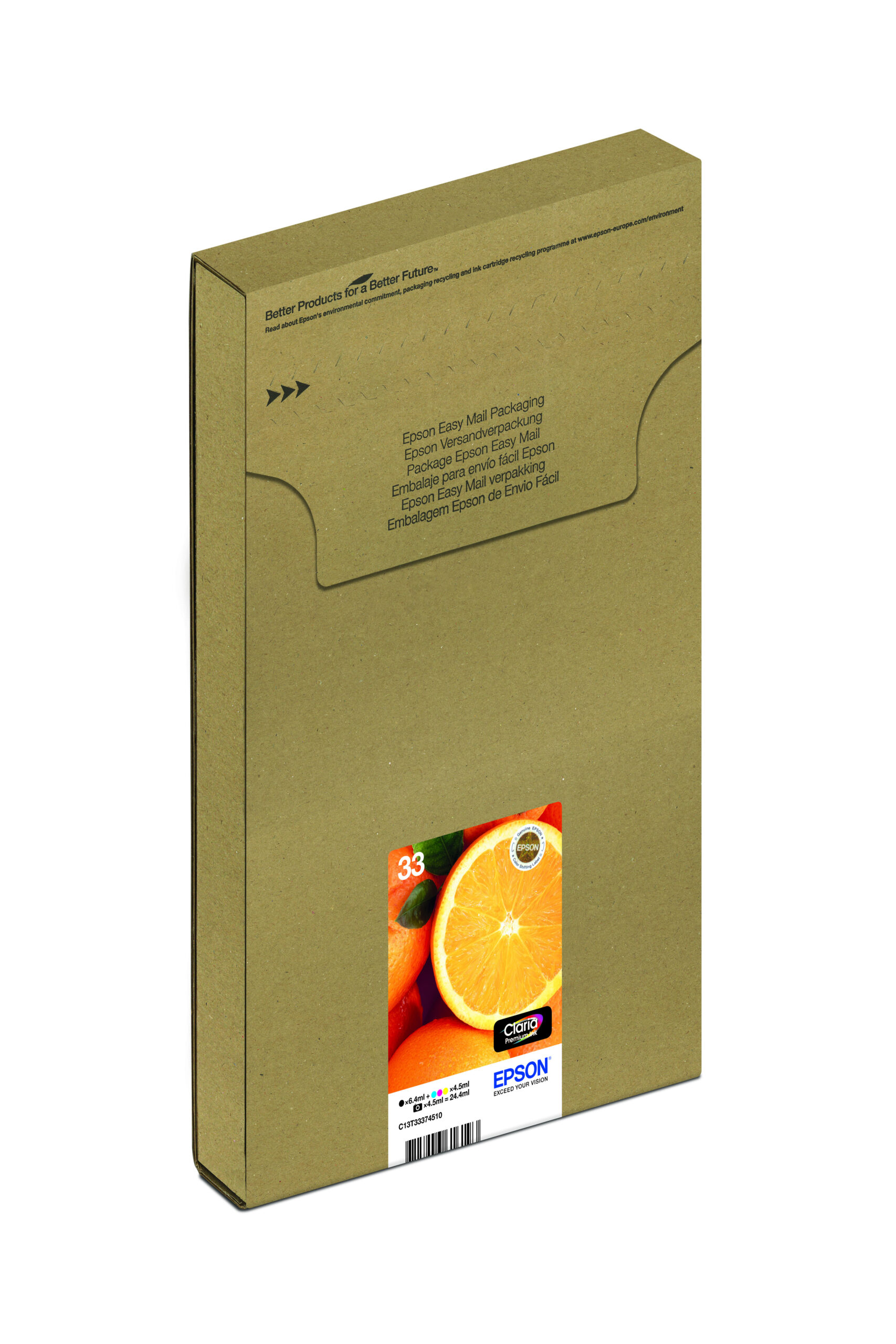 Epson C13T33374510/33 Ink cartridge multi pack Bk,C,M,Y,PBK Easymail 6,4ml+4x4,5ml Pack=5 for Epson XP 530
