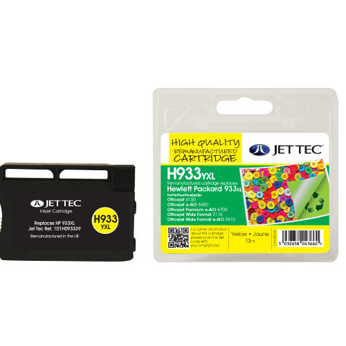 Jet Tec H933YXL ink cartridge 1 pc(s) Standard Yield Yellow