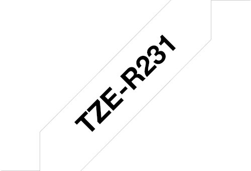 Brother TZE-R231 DirectLabel black on white non adhesive textil 12mm x 4m for Brother P-Touch TZ 3.5-18mm/6-12mm/6-18mm/6-24mm/6-36mm