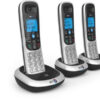 British Telecom BT 2200 Trio DECT telephone Caller ID Black, Silver