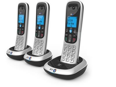 British Telecom BT 2200 Trio DECT telephone Caller ID Black, Silver