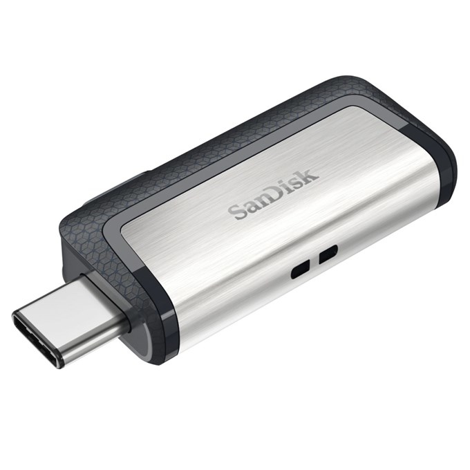SanDisk 173338 USB flash drive 64 GB USB Type-A / USB Type-C Black, Silver