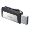 SanDisk 173338 USB flash drive 64 GB USB Type-A / USB Type-C Black, Silver