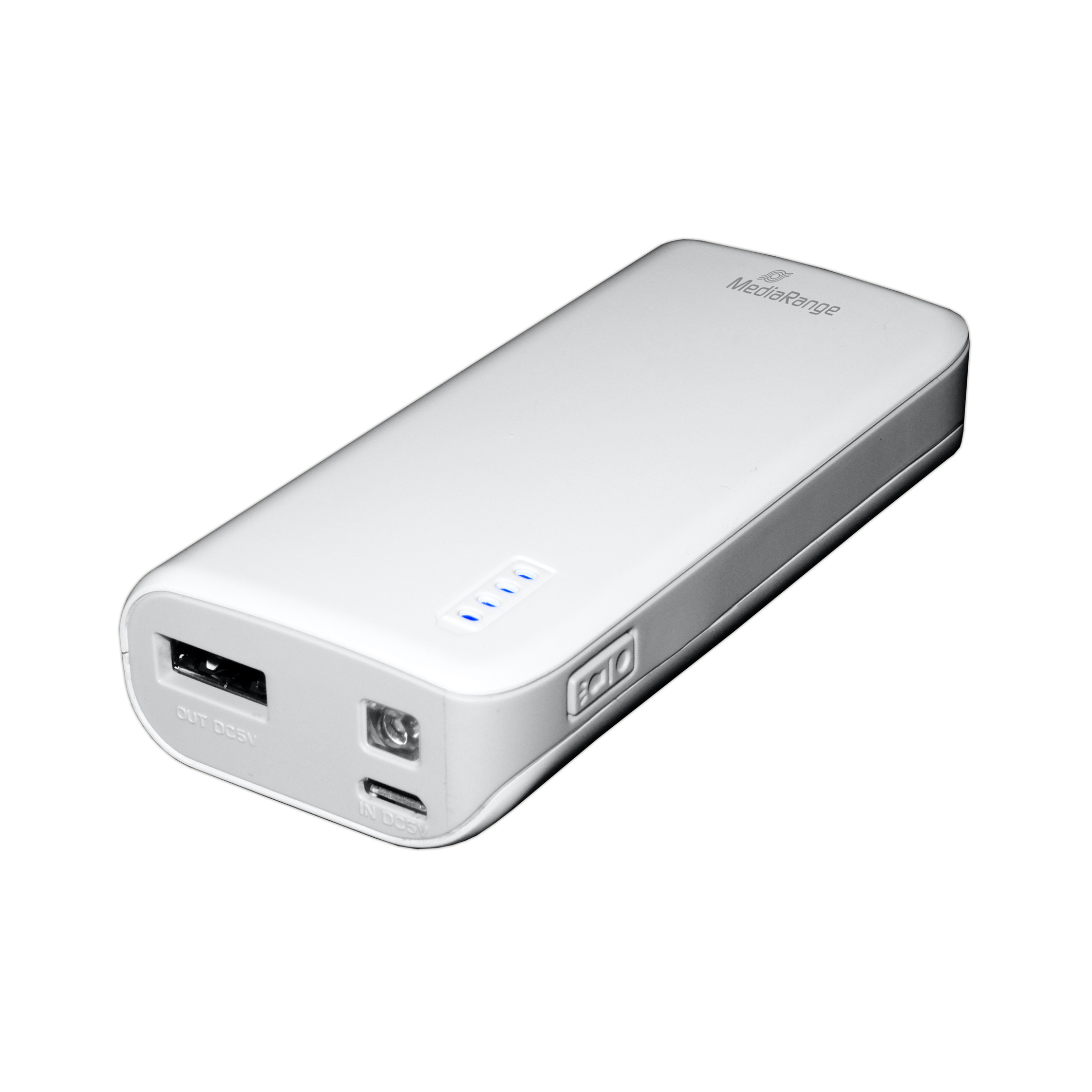 MediaRange MR751 power bank Lithium-Ion (Li-Ion) 5200 mAh Grey, White
