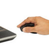 33095156_3534684810 Manhattan Curve Wireless Mouse, Black, Adjustable DPI (800, 1200 or 1600dpi), 2.4Ghz (up to 10m), USB, Optical, Five Button with Scroll Wheel, USB micro receiver, 2x AAA batteries (included), Full size, Low friction base, Three Year Warranty, Blister