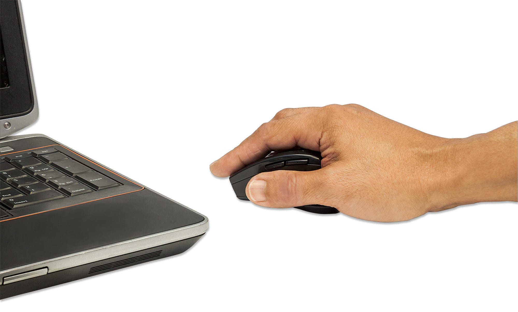 33095156_3534684810 Manhattan Curve Wireless Mouse, Black, Adjustable DPI (800, 1200 or 1600dpi), 2.4Ghz (up to 10m), USB, Optical, Five Button with Scroll Wheel, USB micro receiver, 2x AAA batteries (included), Full size, Low friction base, Three Year Warranty, Blister